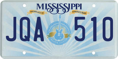MS license plate JQA510
