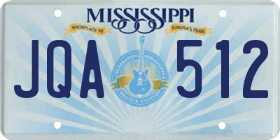 MS license plate JQA512