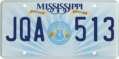 MS license plate JQA513