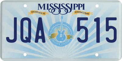 MS license plate JQA515