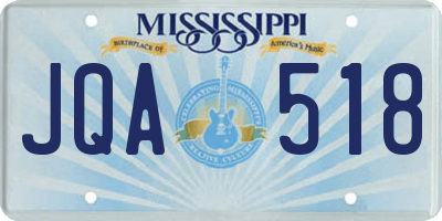 MS license plate JQA518