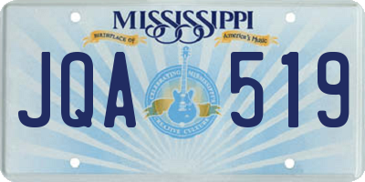 MS license plate JQA519