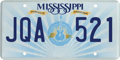 MS license plate JQA521