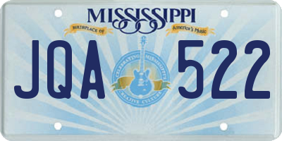 MS license plate JQA522