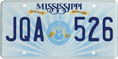 MS license plate JQA526