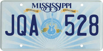 MS license plate JQA528