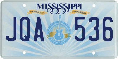 MS license plate JQA536