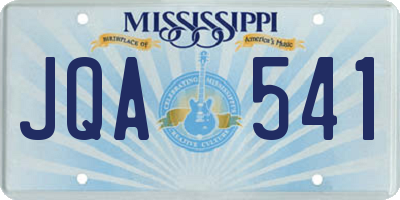 MS license plate JQA541