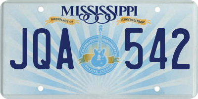 MS license plate JQA542
