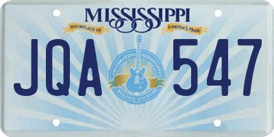 MS license plate JQA547