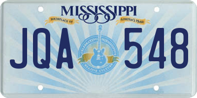 MS license plate JQA548