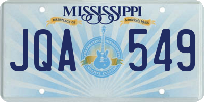 MS license plate JQA549