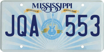 MS license plate JQA553