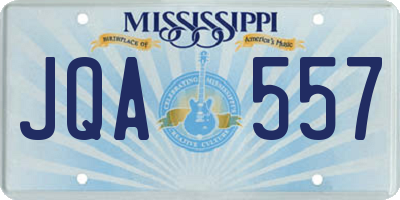 MS license plate JQA557