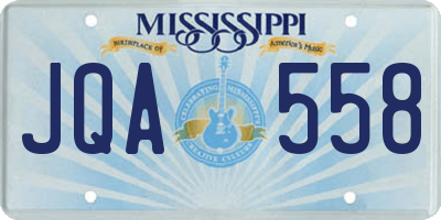 MS license plate JQA558