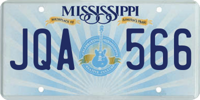MS license plate JQA566