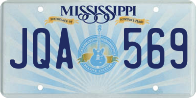 MS license plate JQA569