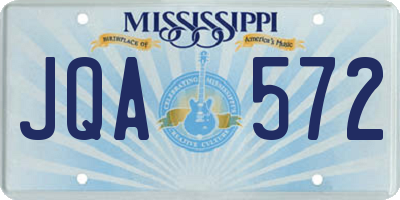 MS license plate JQA572