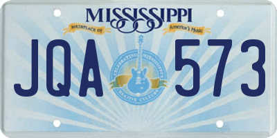 MS license plate JQA573