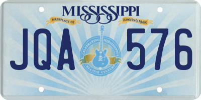 MS license plate JQA576