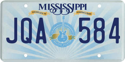 MS license plate JQA584