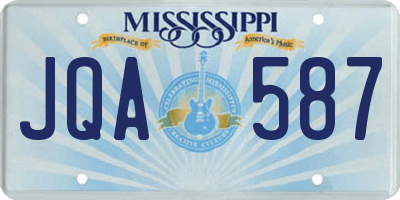 MS license plate JQA587