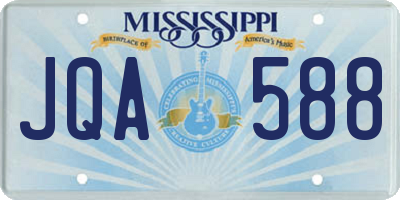 MS license plate JQA588
