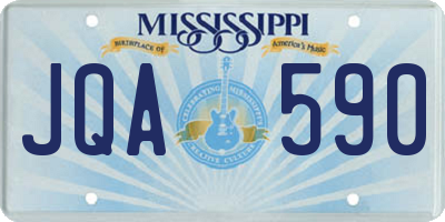 MS license plate JQA590