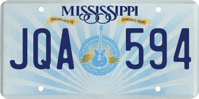 MS license plate JQA594