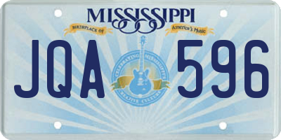 MS license plate JQA596