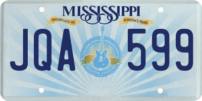 MS license plate JQA599