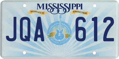 MS license plate JQA612
