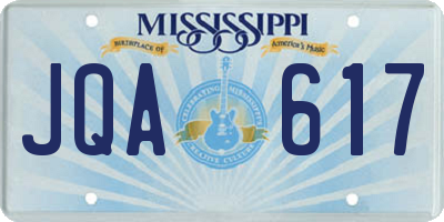MS license plate JQA617