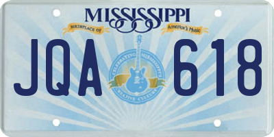 MS license plate JQA618