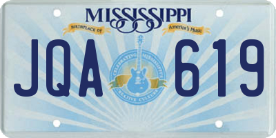 MS license plate JQA619