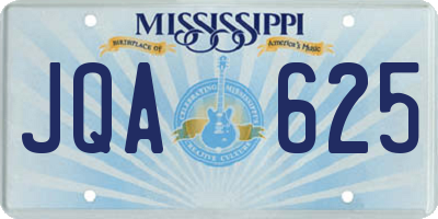 MS license plate JQA625