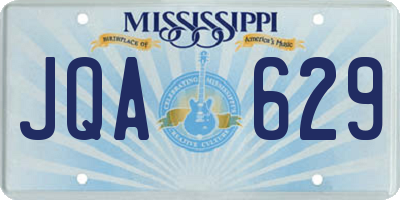 MS license plate JQA629