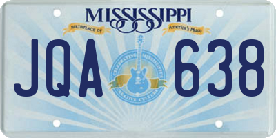 MS license plate JQA638