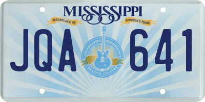 MS license plate JQA641