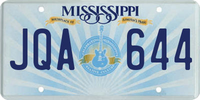 MS license plate JQA644
