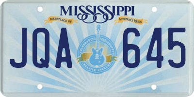MS license plate JQA645
