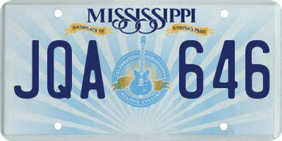 MS license plate JQA646