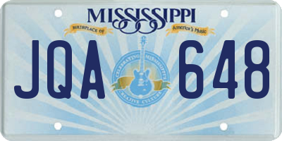 MS license plate JQA648