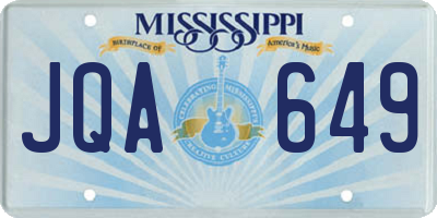MS license plate JQA649