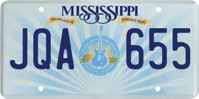 MS license plate JQA655