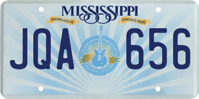 MS license plate JQA656