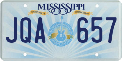 MS license plate JQA657