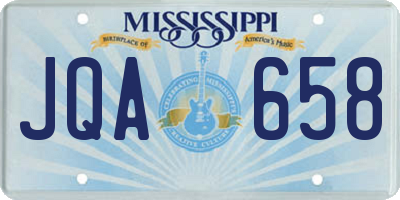 MS license plate JQA658