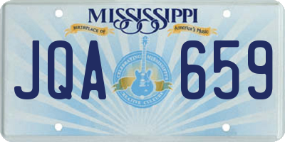 MS license plate JQA659