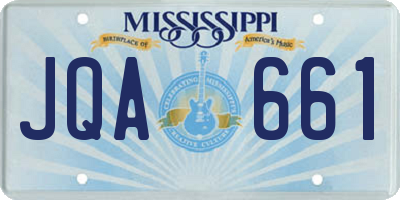 MS license plate JQA661